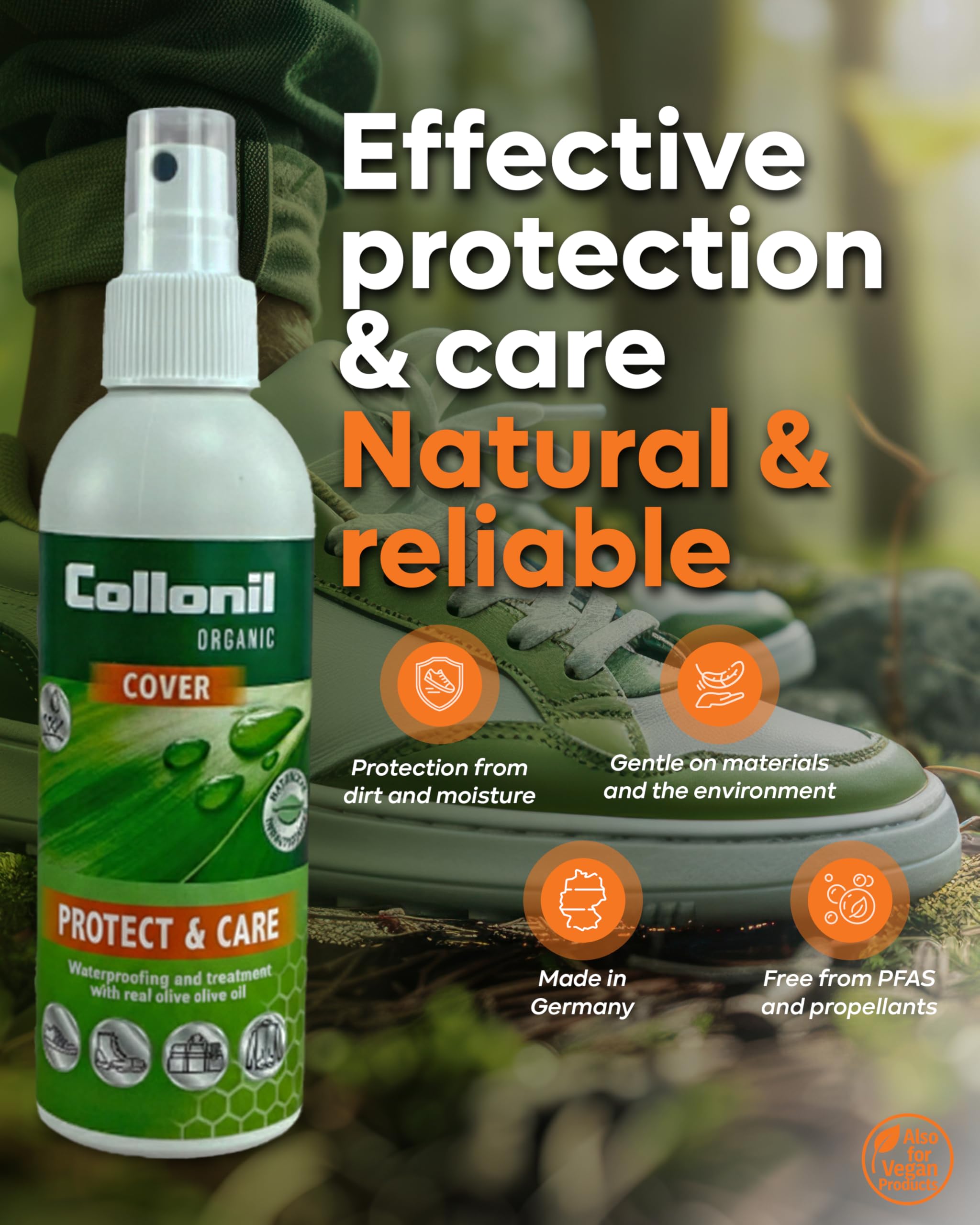 Collonil Organic Protect & Care 56140000000, spray do pielęgnacji dla dorosłych, ok. cm (szer. x wys. x gł.)