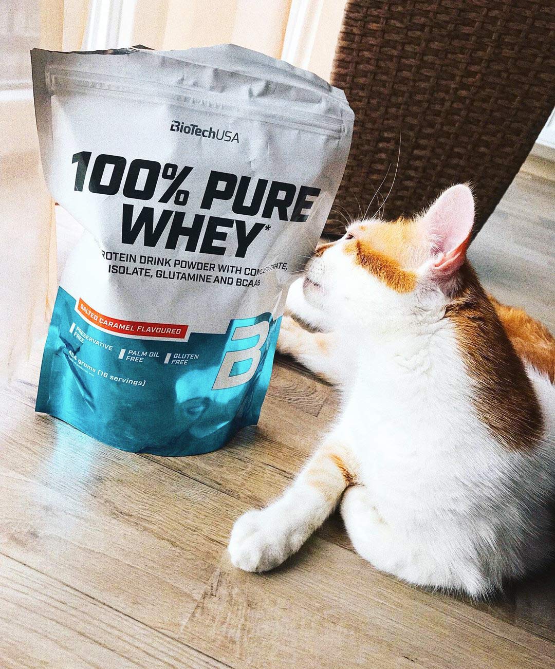 BioTechUSA 100 Pure Whey Protein Complex with bromelain Enzyme, Amino acids, sweeteners and no