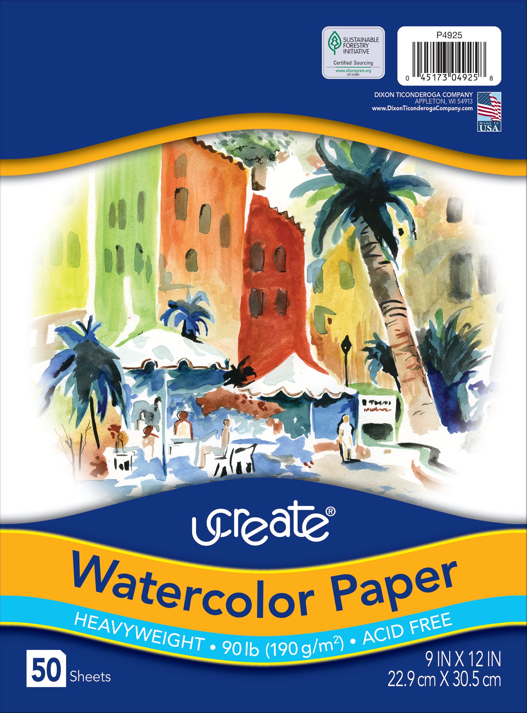 12 Pack PACON CORPORATION ART1ST WATERCOLOR PADS 9 X 12