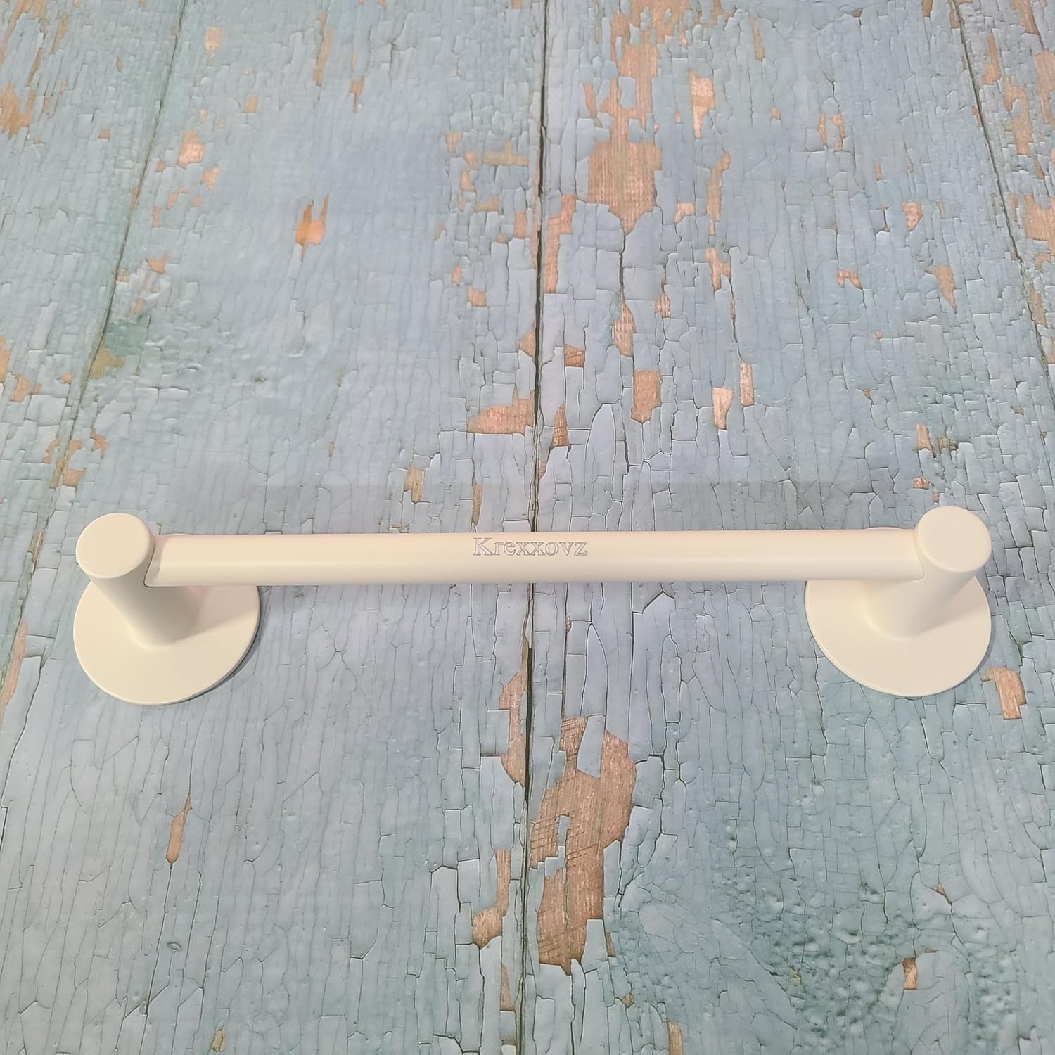 Krexxovz Towel Racks, No Drill Wall Mounted Towel Holder for Bathroom, White