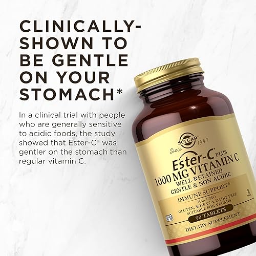 Miniatura 6 de Solgar Ester-C Plus vitamina C complejo de ascorbato Ester-C tabletas de 1000 mg  E1052 1 1