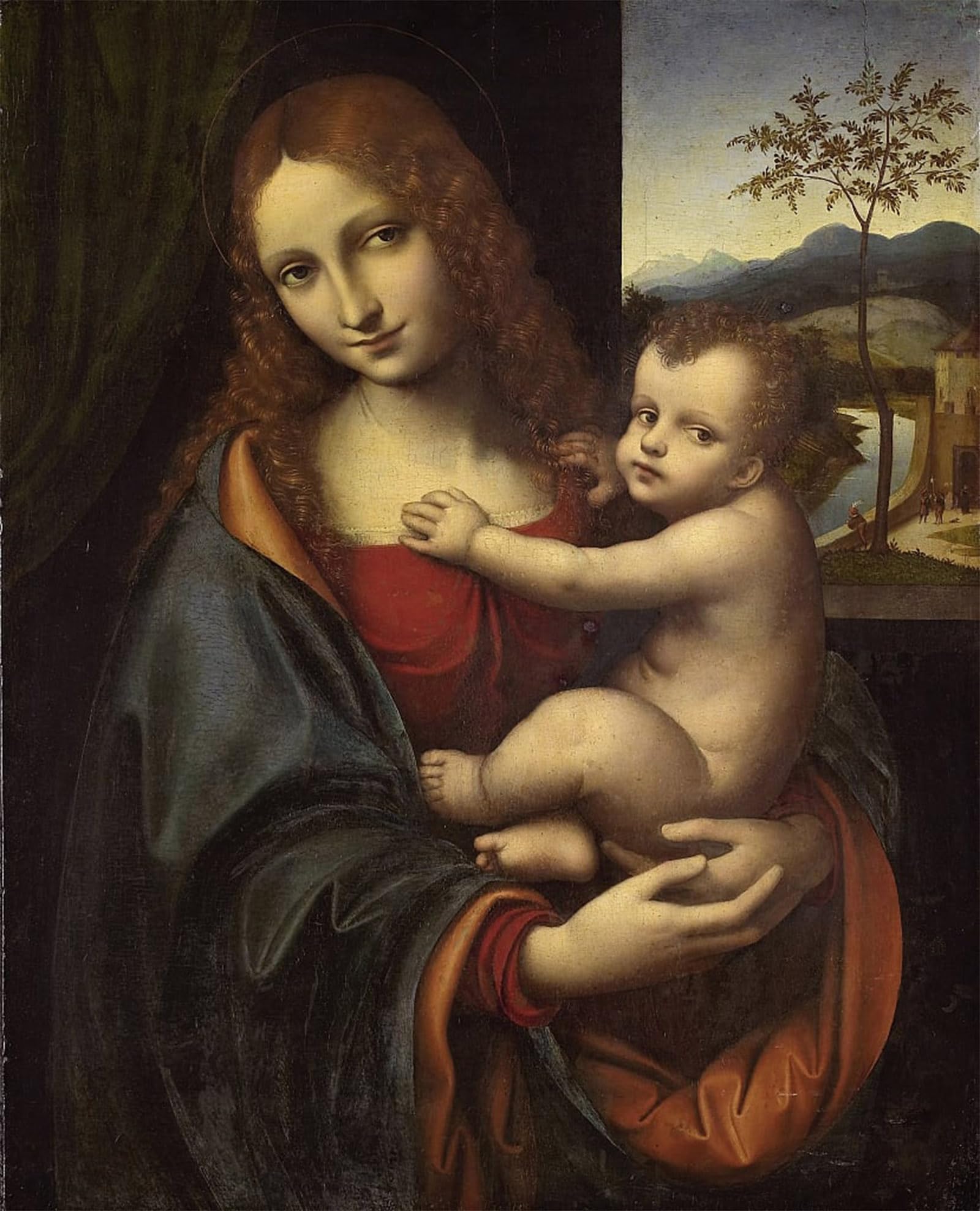 ARTXLXXBN Famous Art Print Poster Vintage Wall Art Virgin and Child by Giampietrino Canvas Art Poster for Home Decor 60x90cm