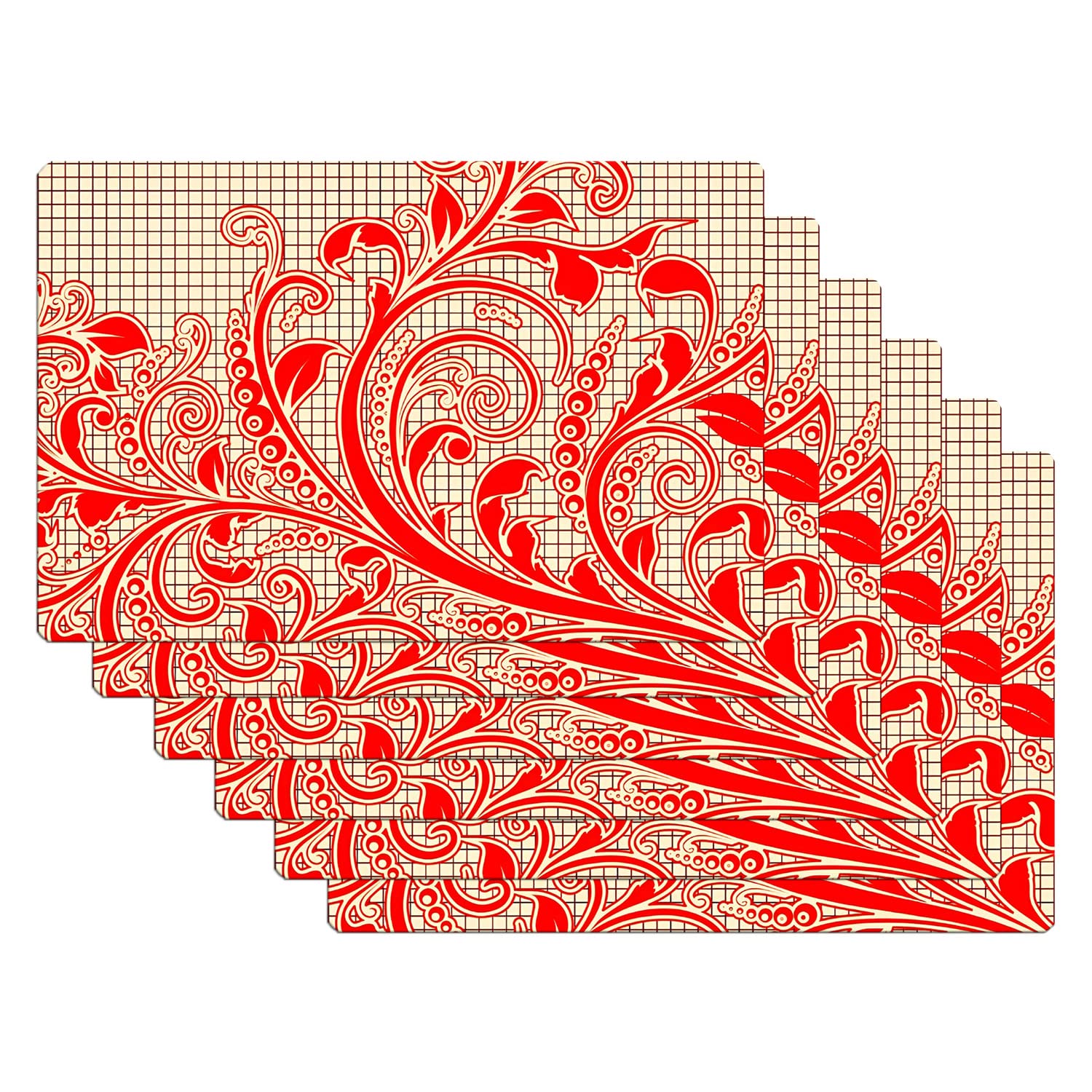 Kuber Industries Fridge Mats - Floral Design -15