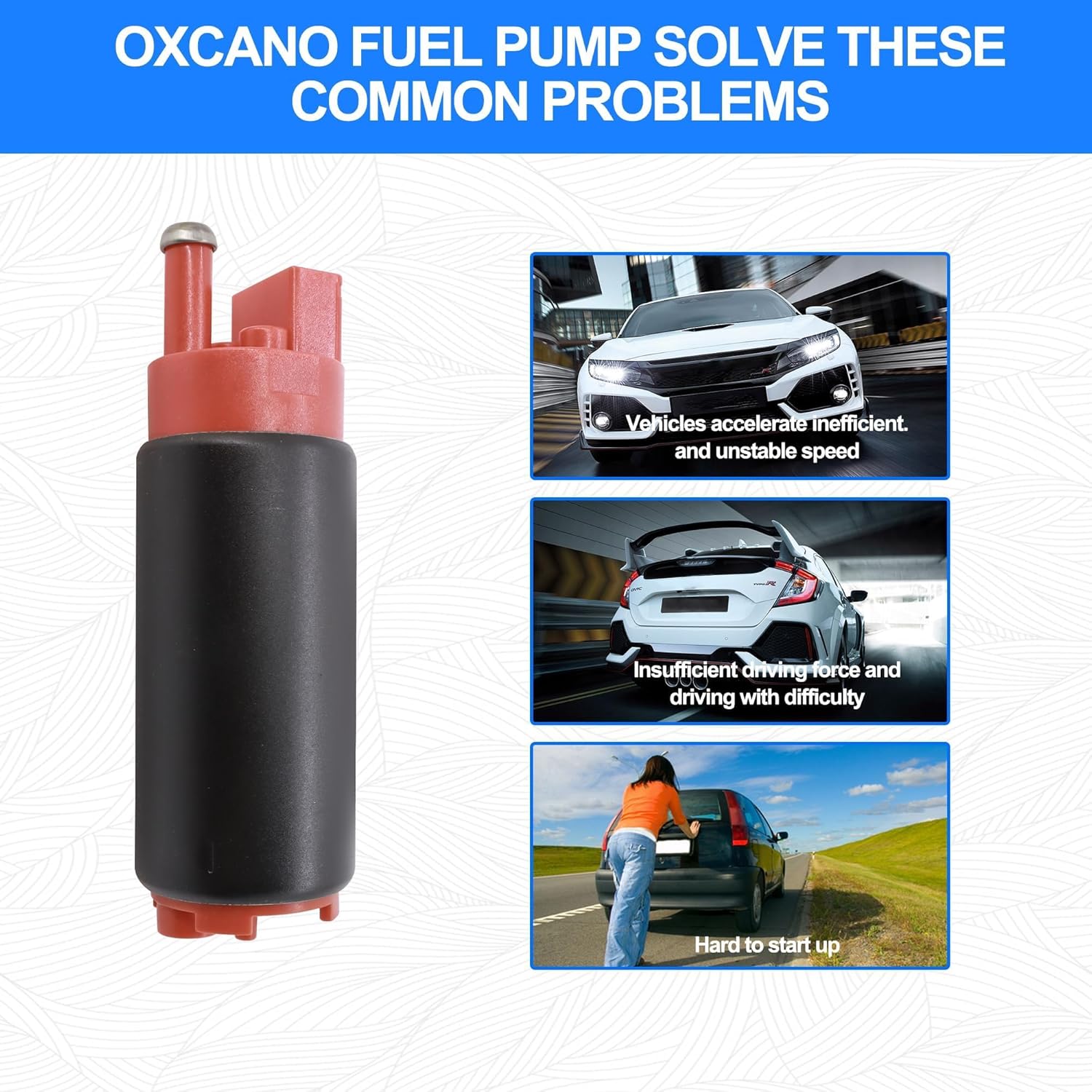 50-1200 E85 In-Tank Fuel Pump, 340LPH High Flow High Performance Electric Intank Fuel Pump Compatible with Hyundai Kia Mitsubishi Honda Civic 2011 2012 2013 2014 2015 Nissan Frontier Titan