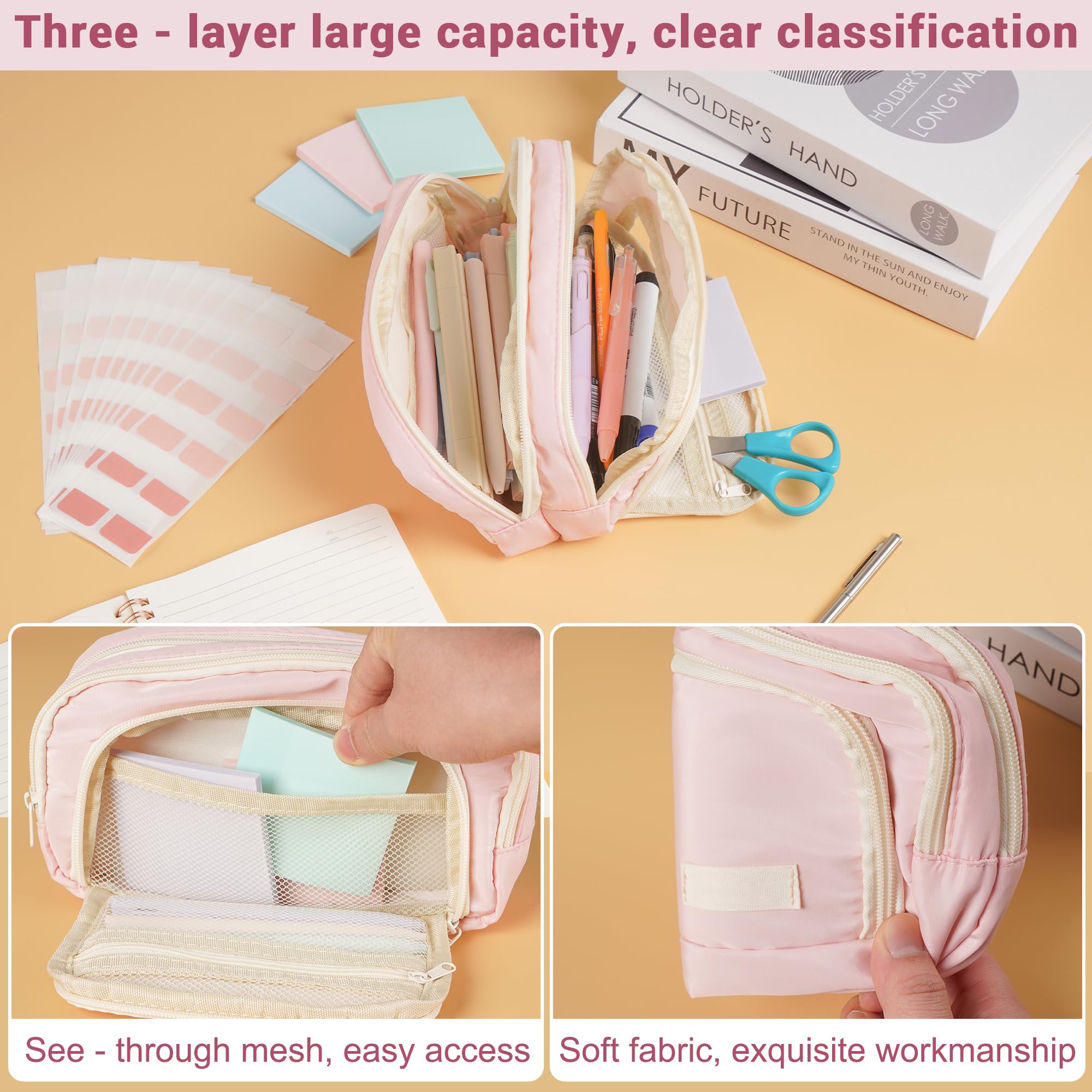 BellaHold Bible Journaling Kit With Big Capacity Pencil Case 50pcs Bible Study Kit, Bible Tabs, Bible Highlighters And Pens No Bleed, Journaling Supplies For Bible Gifts (light Pink) P 61907006