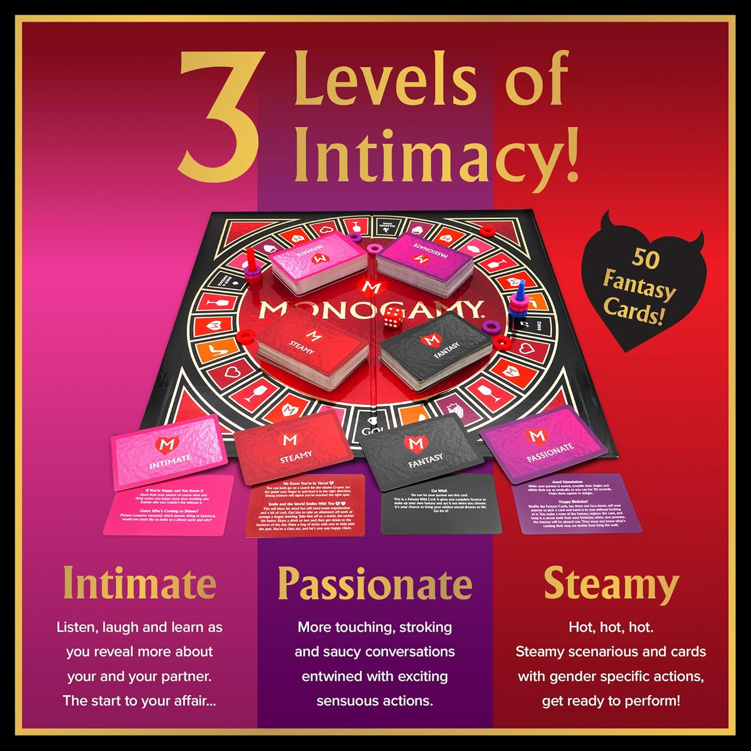 Monogamy Board Game - A Multi-Award Winning Board Game Making Great for Men and Women to Bring You Closer Than Ever