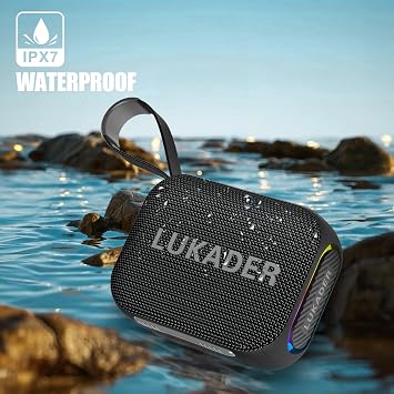 مكبر صوت بلوتوث محمول مقاوم للماء،مكبر صوت دش صغير،أضواء Rgb،صوت Ipx67 عالي الدقة يصل إلى 24 ساعة،ستيريو لاسلكي حقيقي،أشياء تخزين للمراهقين والنساء والرجال، هدايا الفيل الأبيض - أسود