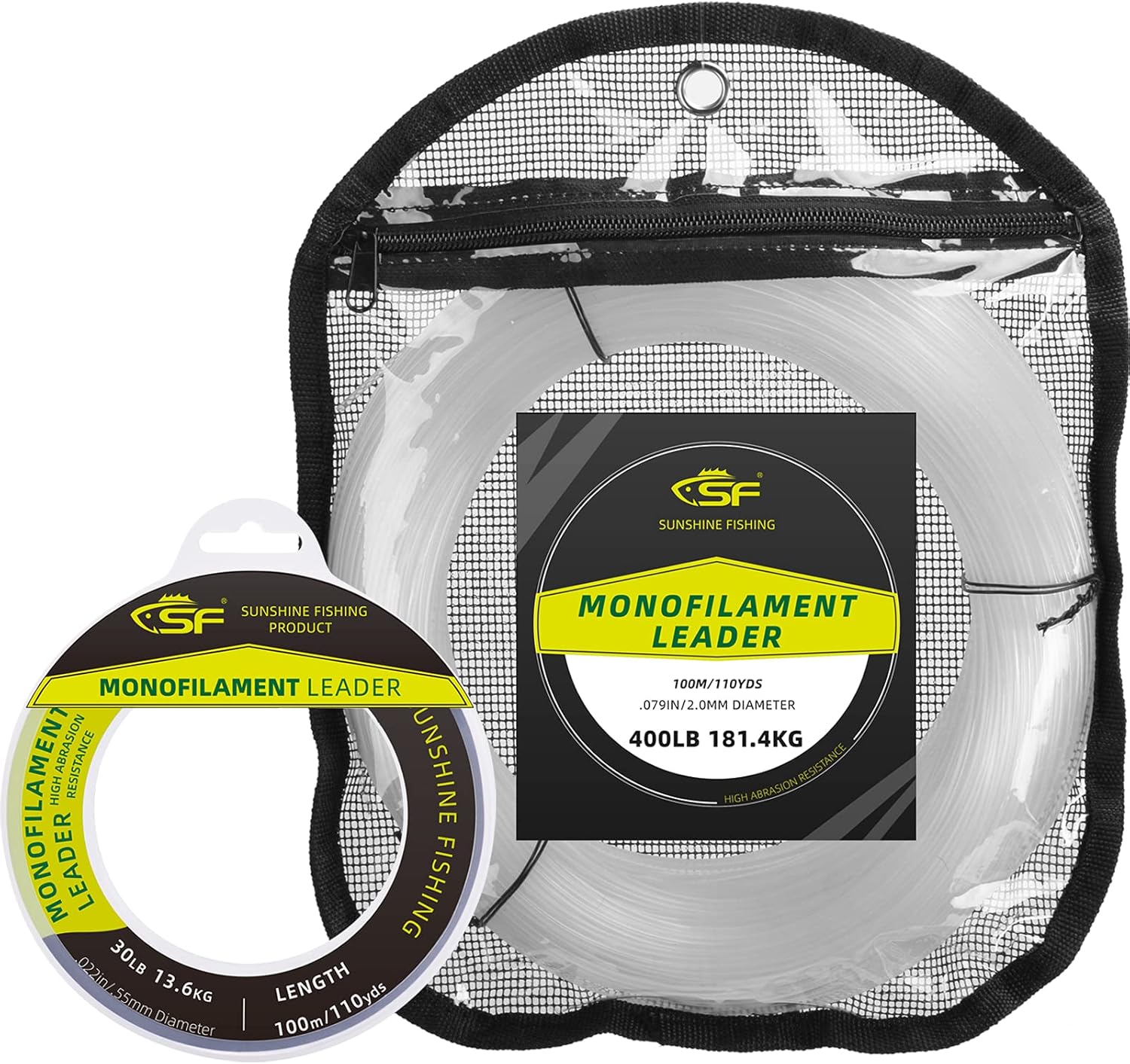 Product image of SF Monofilament Leader Line Mono Material Clear Monofilament Fishing Line 100M/500M for Saltwater 30LB to 400LB