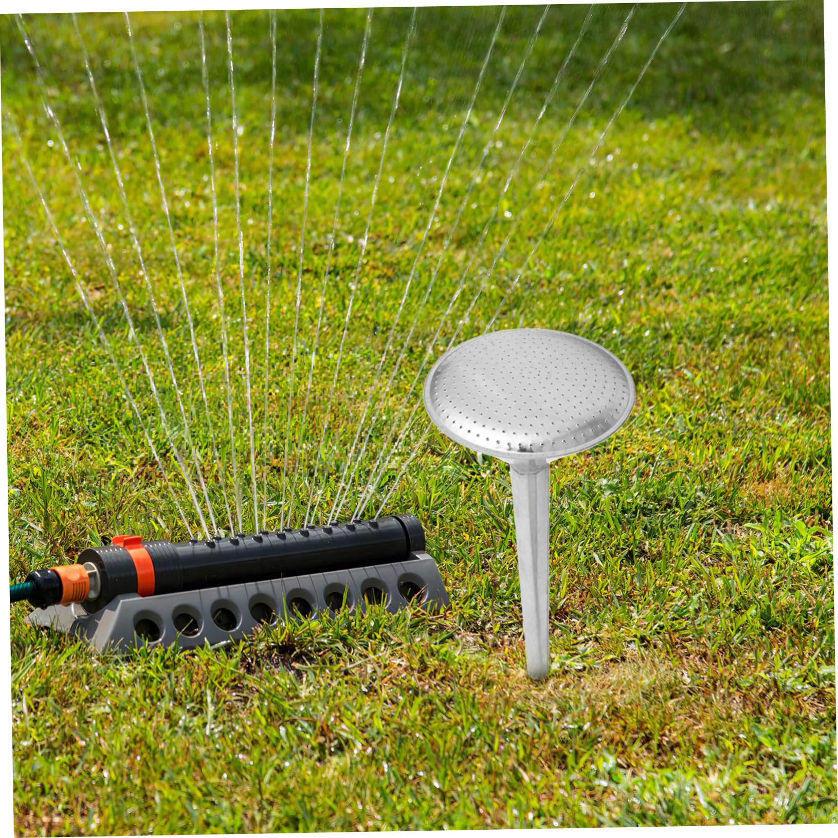 Ugello per Irrigazione da Giardino in Acciaio Inox Argento | Distribuzione Uniforme Dell'acqua, Struttura Rinforzata, per Aiuole e Piante in Esterno o Casa