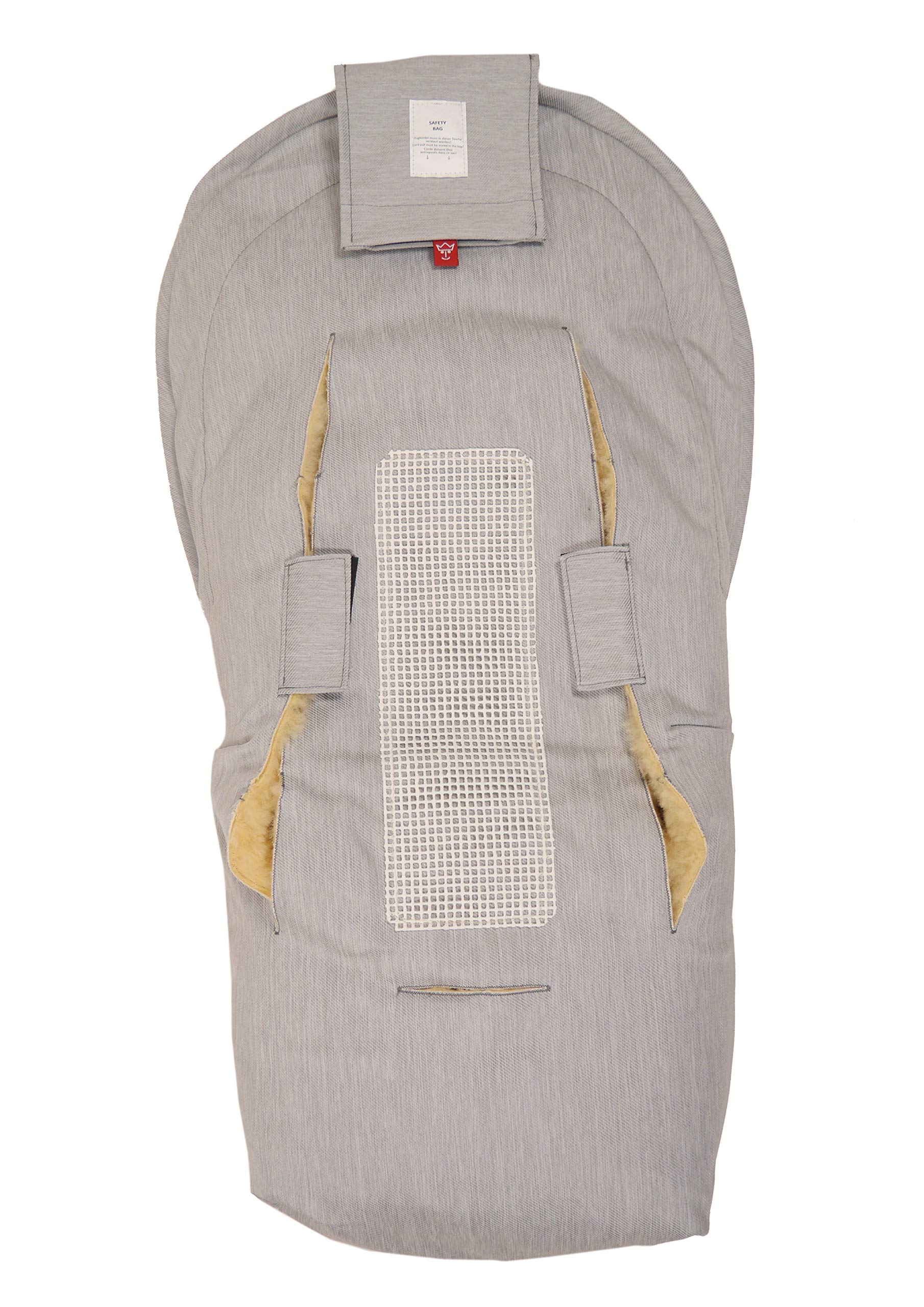 Kaiser 6534197 Babyschalen Fußsack Emma, denim light grey, grau