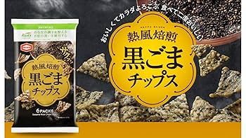 Amazon.co.jp: 「60g 熱風焙煎 黒ごまチップス」 合計3個 : 食品