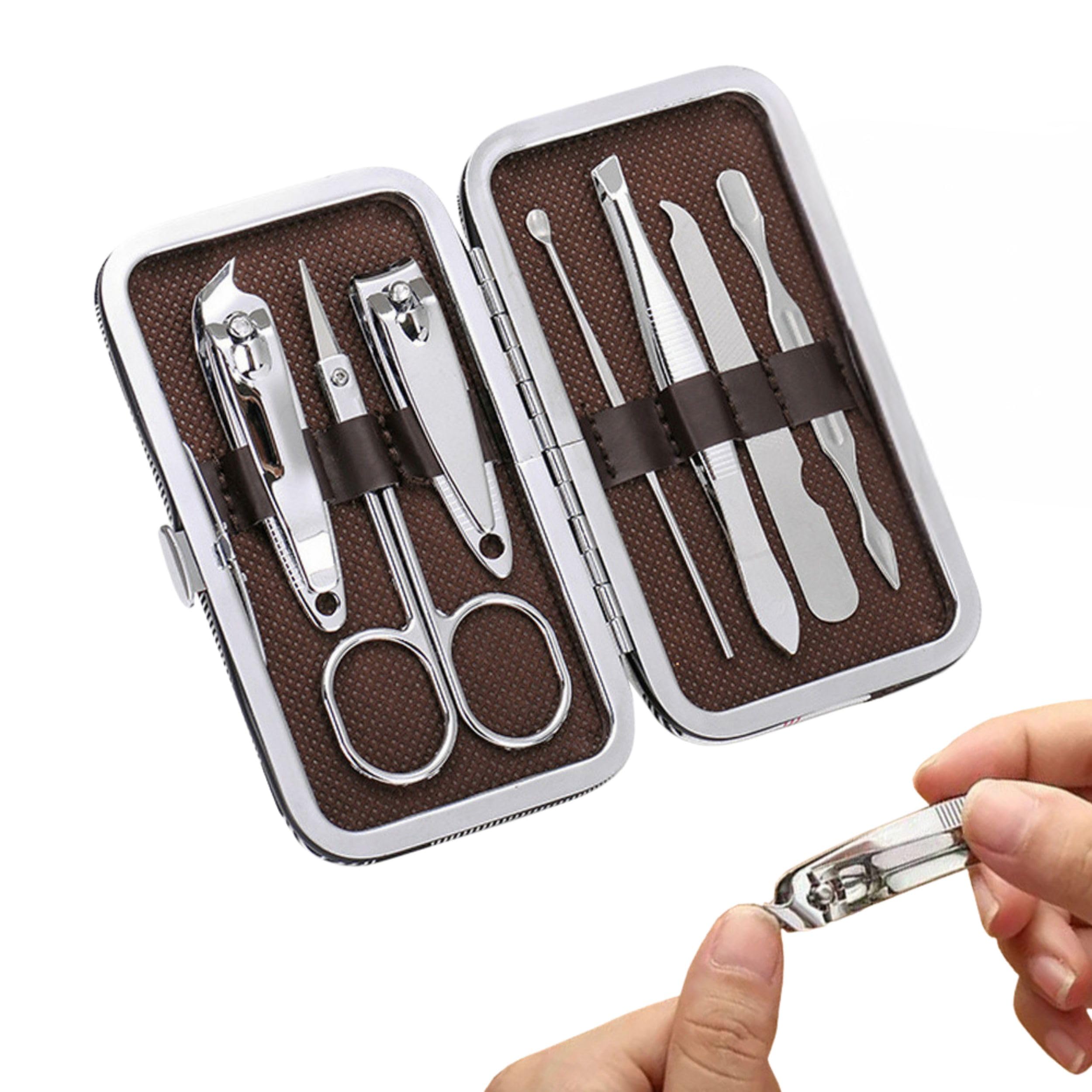 PARENCE.- Lot de 7 Outils Manucure et Pédicure avec Boite de
