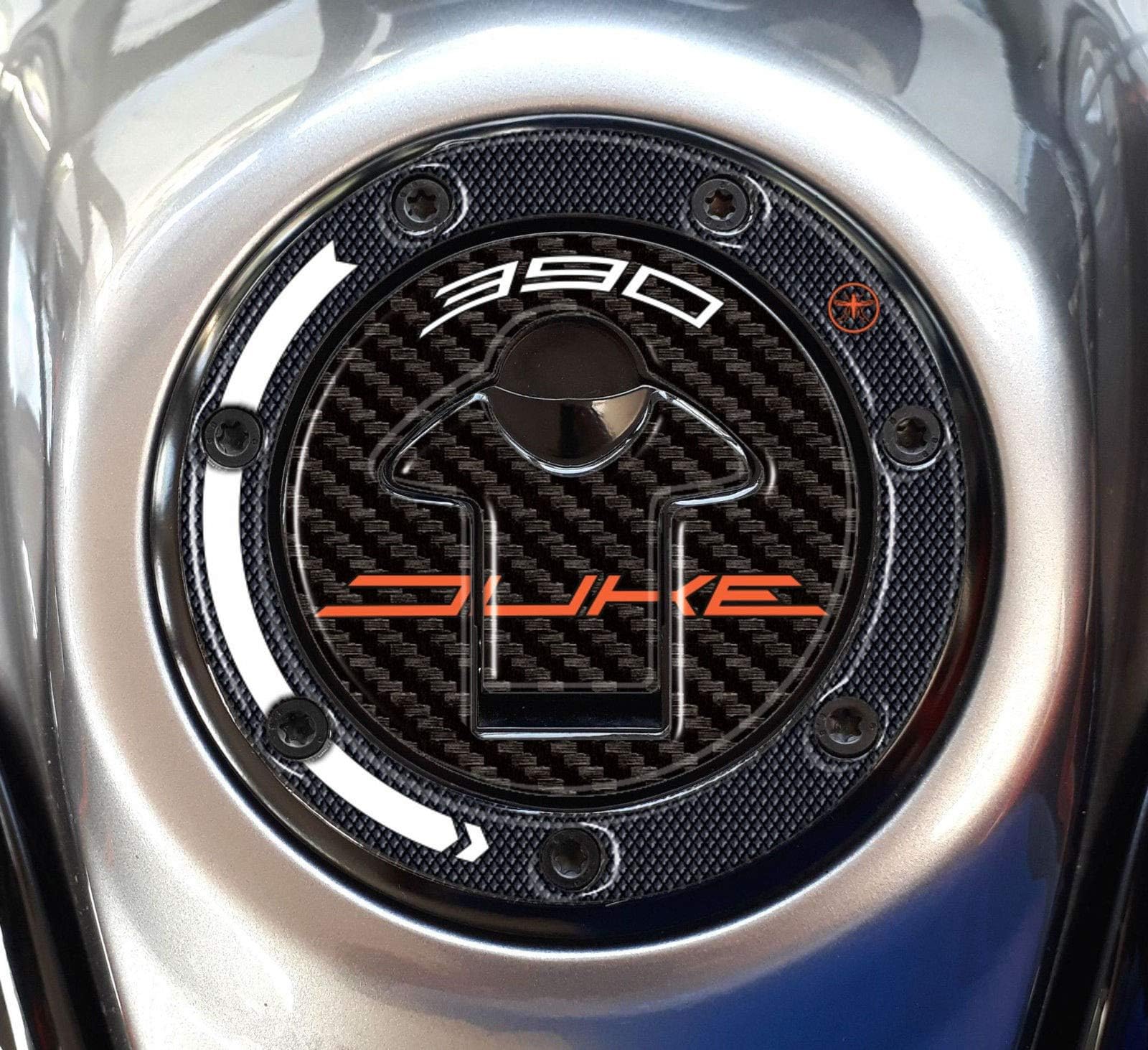 labelbike - 3D Gel Resin Sticker Decoration and Protection of Motorcycle Fuel Cap compatible with KTM 390 Duke 2017-2023