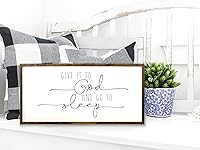 Vista 1 de 10x20 inches, Give it to god and go to sleep sign Room Decor Home Decor Wall Decor Bedroom Decor Home Wall Art Office Decor Living