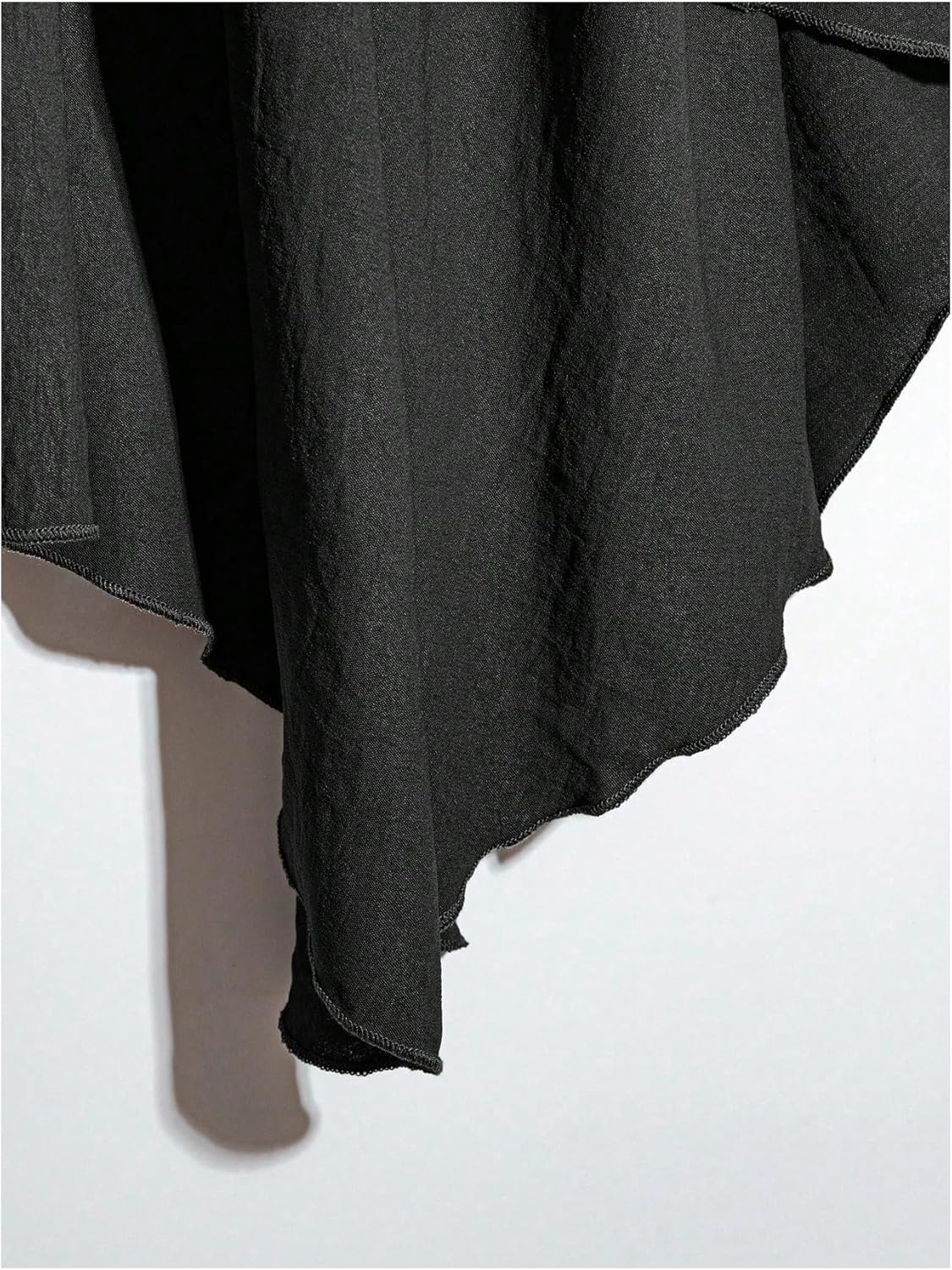 OYOANGLE Women's Plus Size Y2K Layered Ruffle Skirt Elastic Waist Asymmetrical Hem Long Skirts