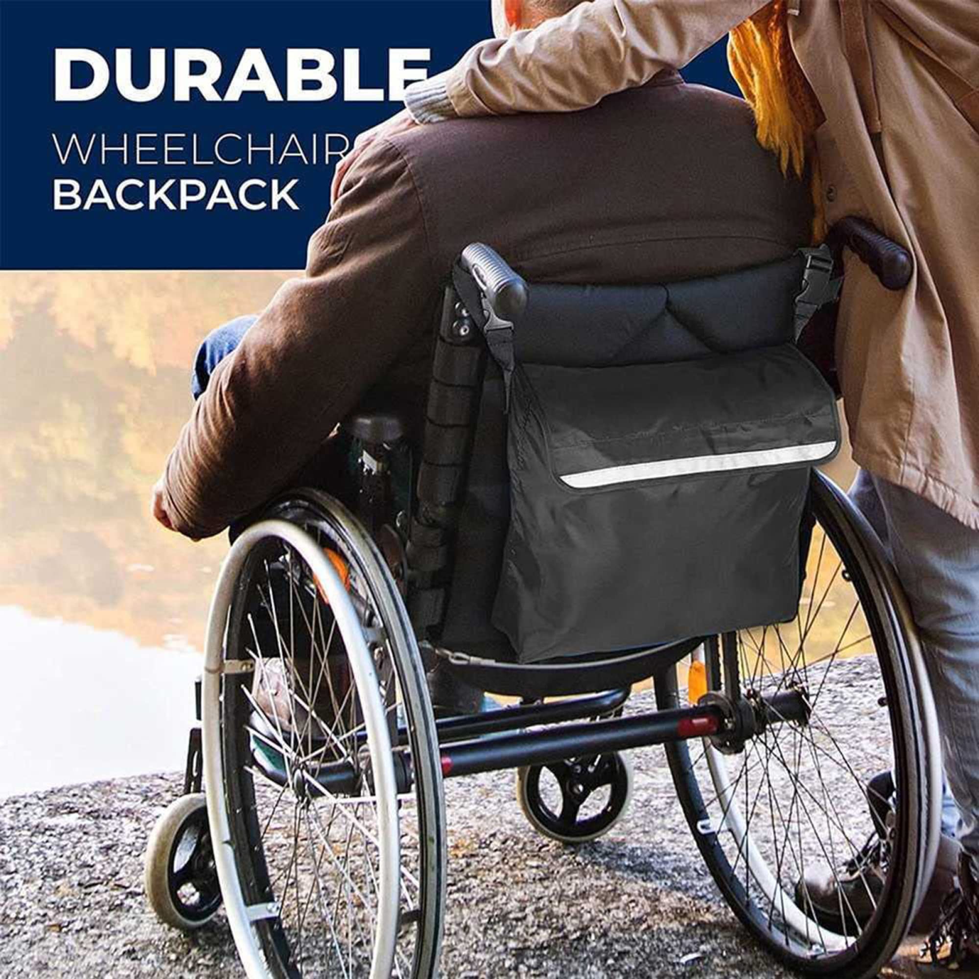 Bolsa para Andador, Duradera, Resistente al Agua, Bolsa organizadora para Andador, Bolsa de Accesorios, Lavable a máquina para Andador con Ruedas y Silla de Ruedas/Black