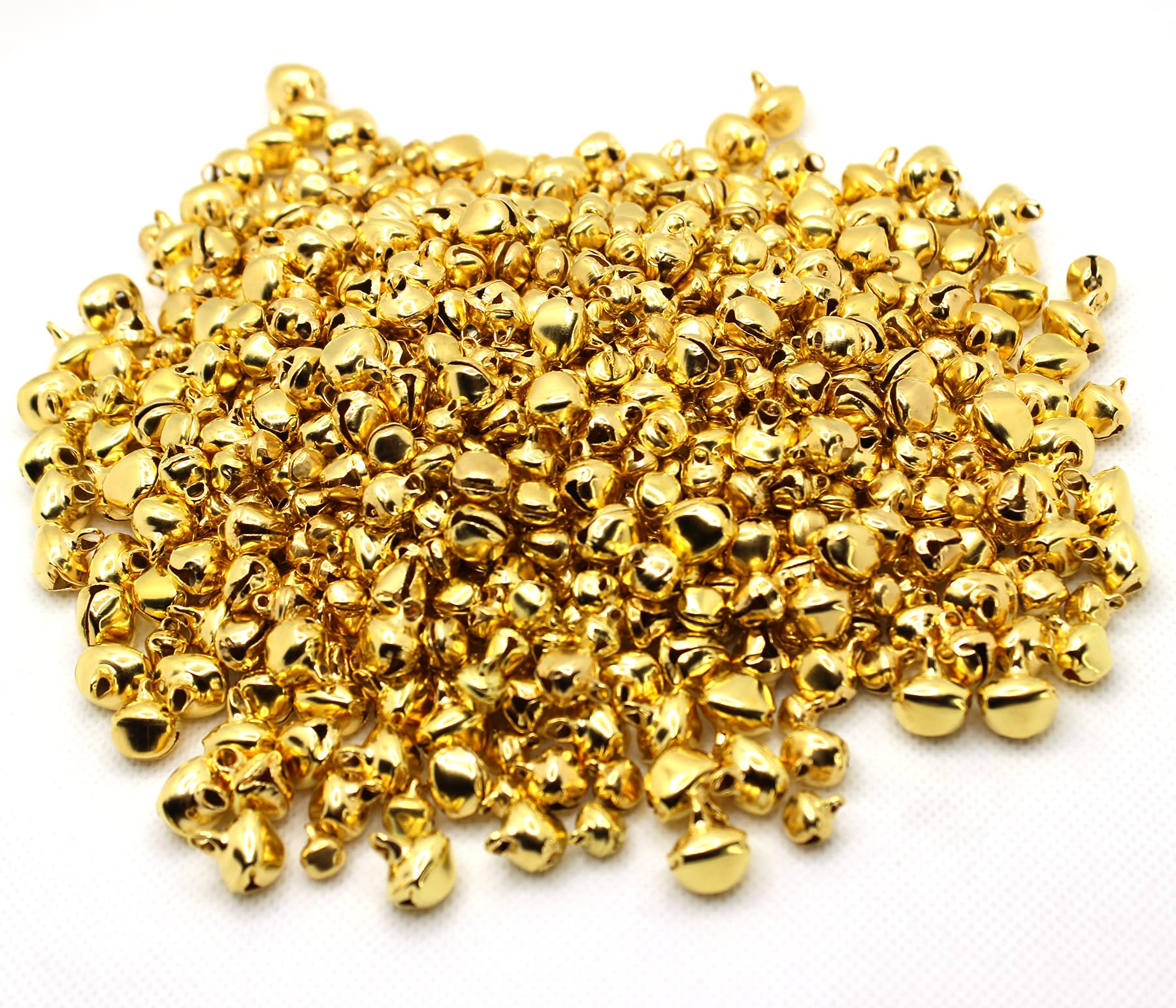 Grelots Clochettes Furuising - 100 Pièces 14mm - 10 Couleurs - Métal - Pour DIY, Noël, Bijoux