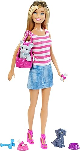 Barbie Muñeca con accesorio para cachorros