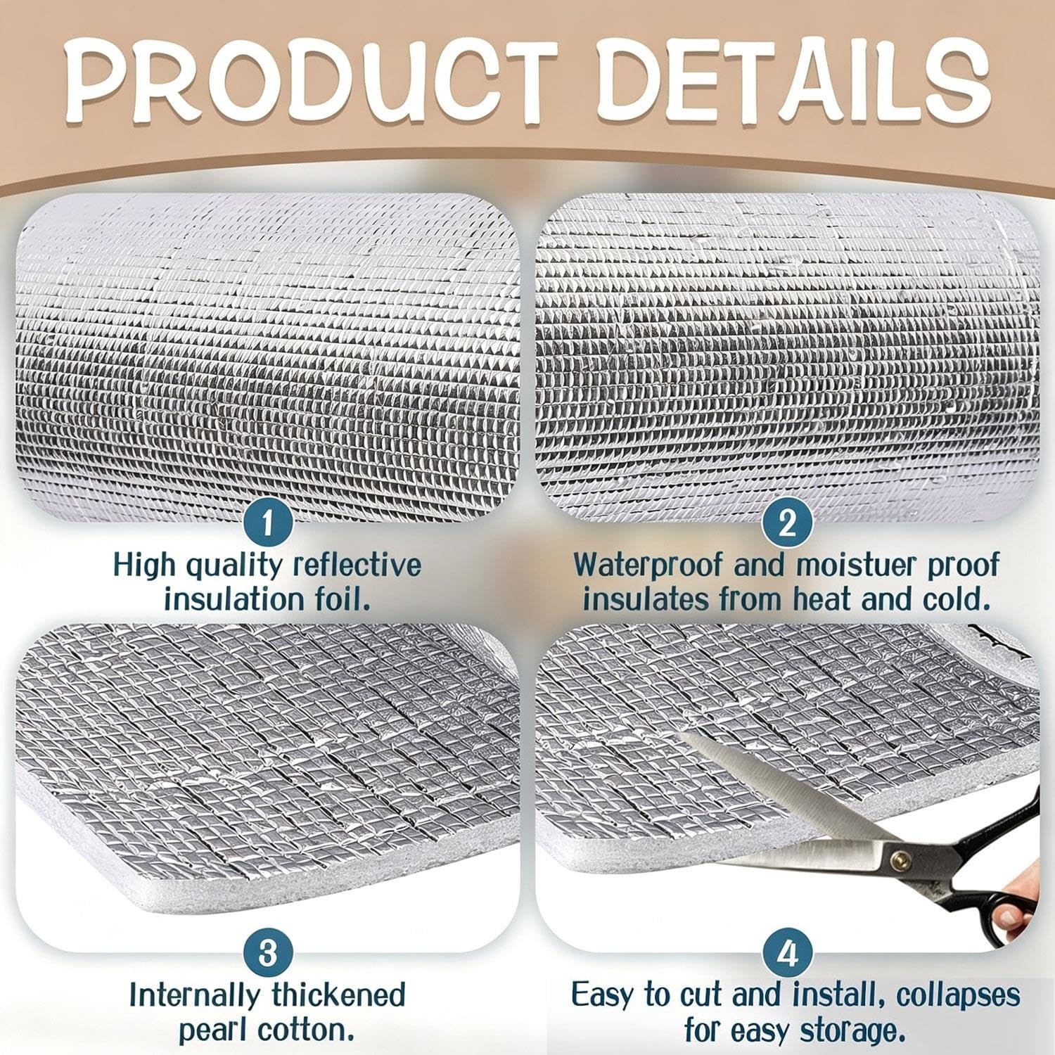 Rouleaux de mousse isolante en aluminium Profilés Isolation thermique