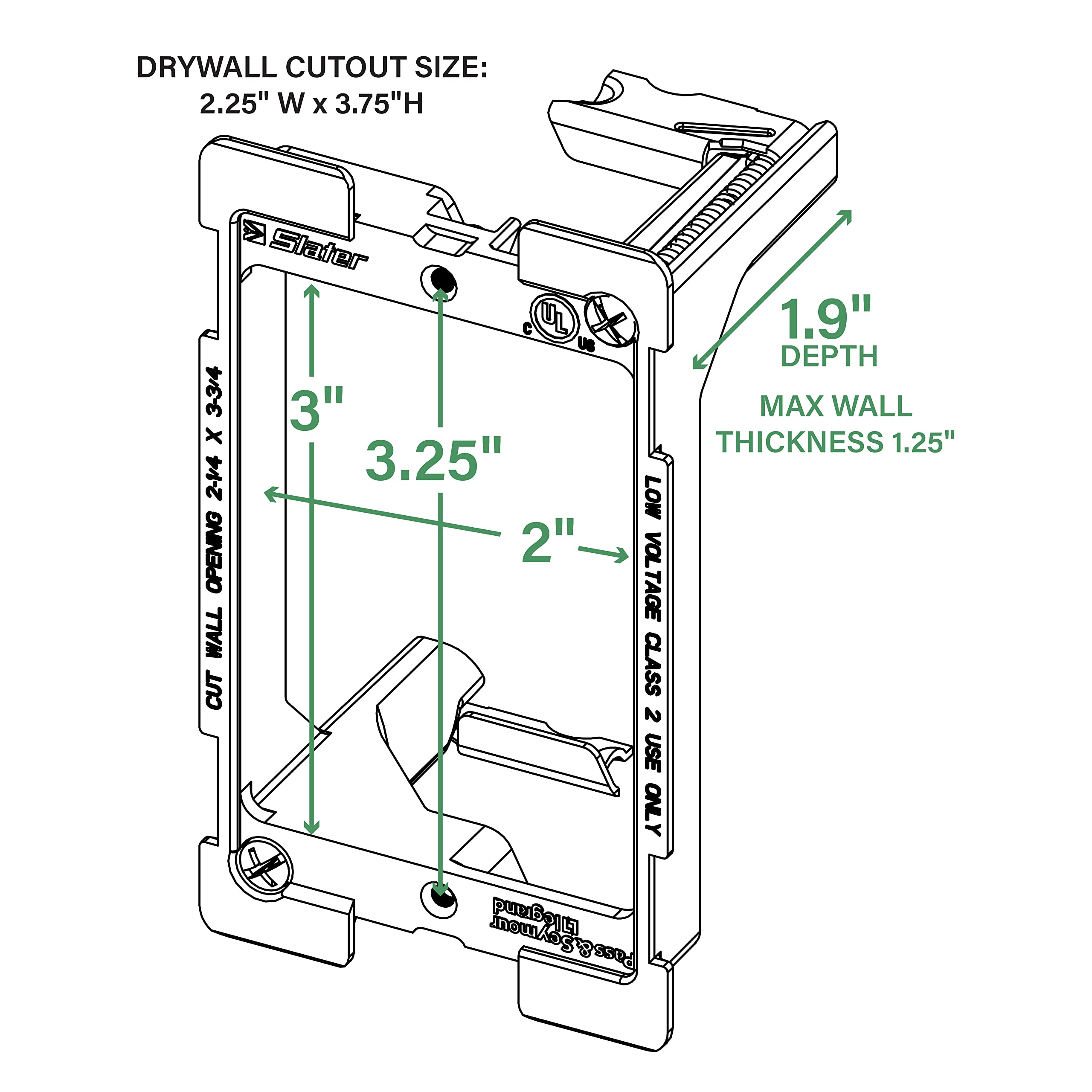 Legrand OnQ AC1010012PK Legrand-On-Q (2 Pack) Low Voltage Bracket, 1 Gang (Pack of 2), Gray — Amazon image 5