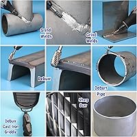 Vista 7 de 10 Pcs Carbide Burr Set 1/8" Shank Compatible with Dremel Milwaukee Bits Rotary Tools Attachment Kit Rasp Drill File Accessories Metal Wood Stone