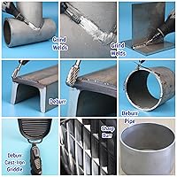 Vista 6 de Juego de 20 fresas de carburo de vástago de 1/8 pulgadas compatibles con Dremel Milwaukee, rectificado de metal, madera, piedra, tallado de acero