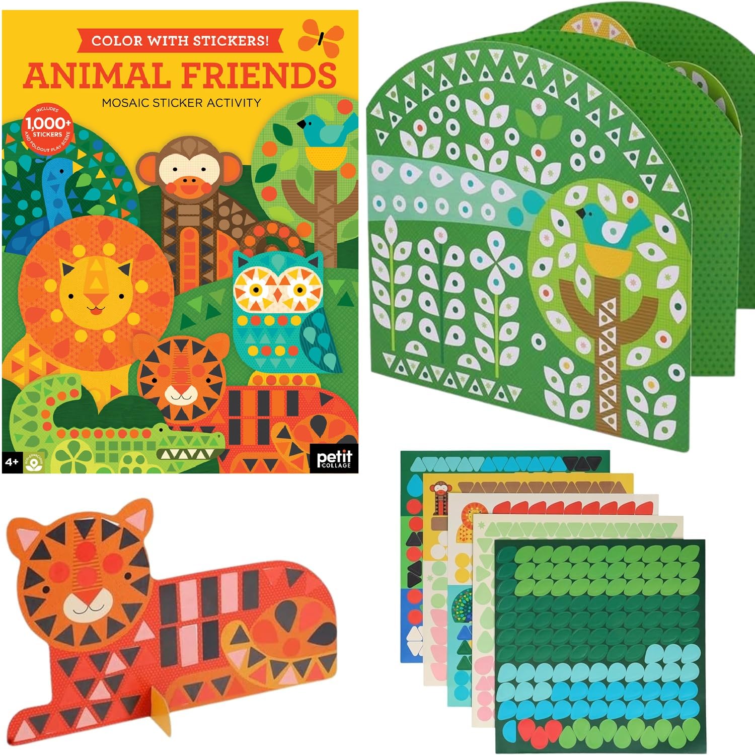 Mosaic Sticker Activity: Animal Friends