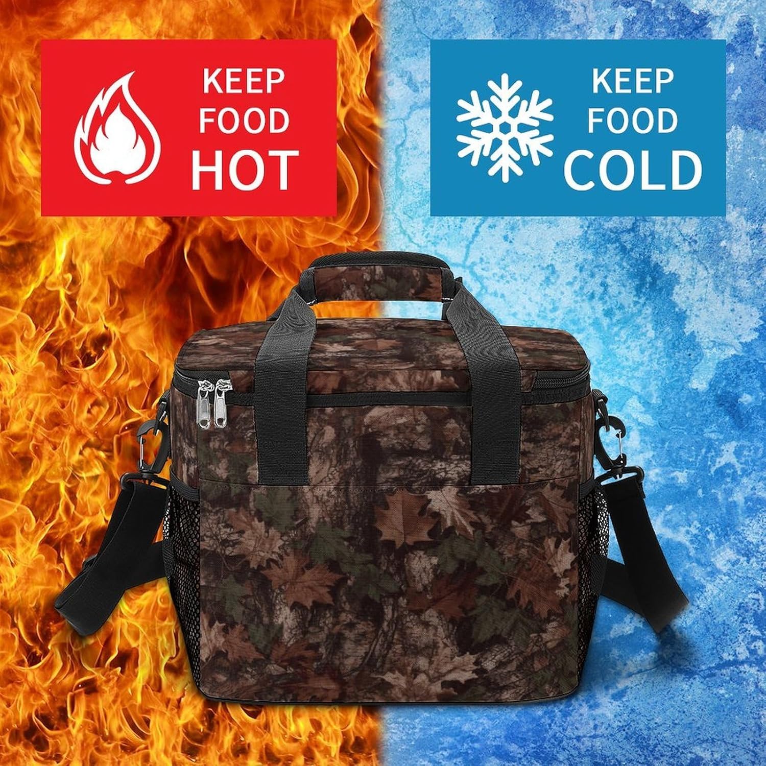 Outfitter Tuff Camo Cooler Bags Portable Soft Cooler Bag Lightweight Ice Chest Insulated Lunch Bags Camping Cooler Bag Cooler Lunch Tote Coolers for Picnic Travel Beach
