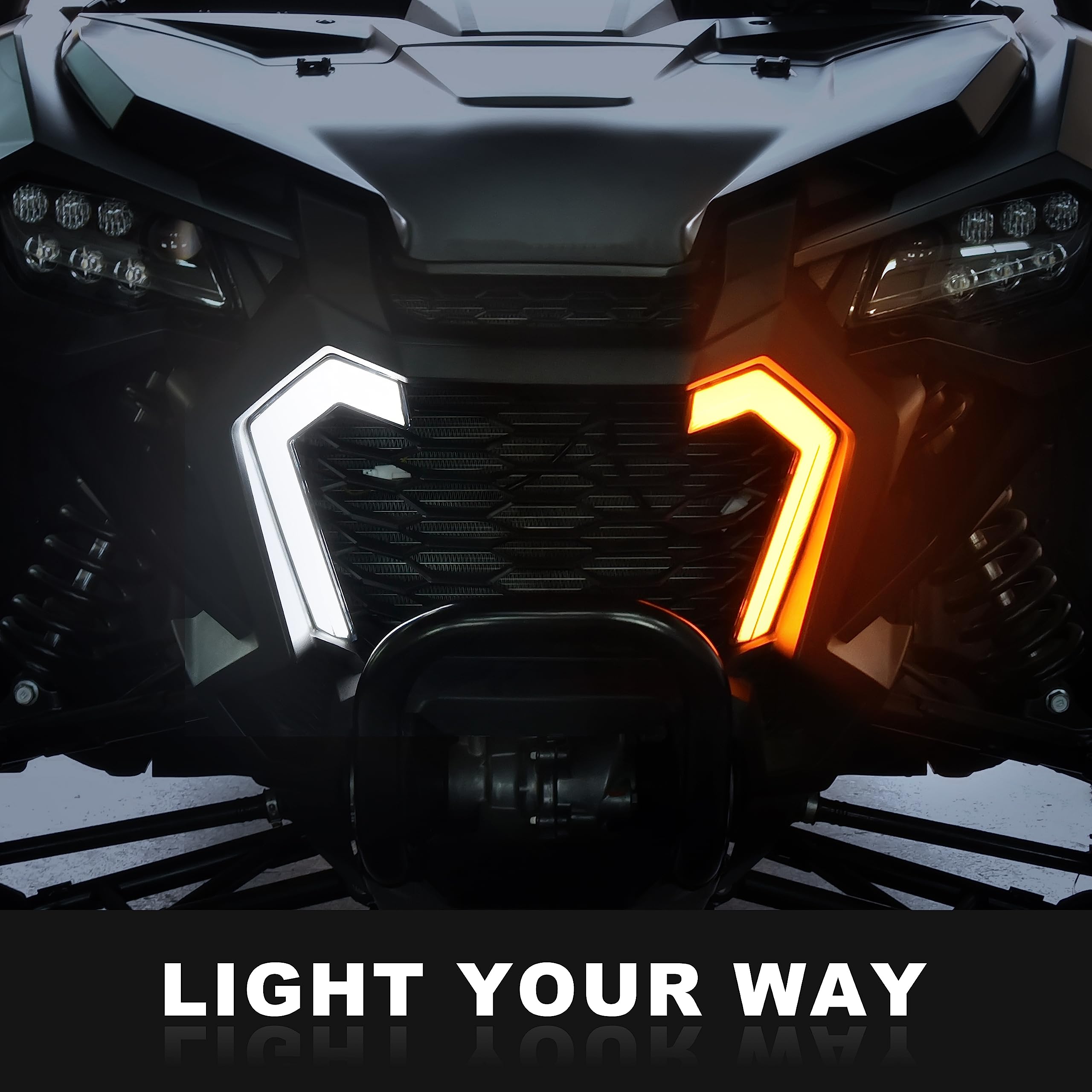 SAUTVS LED Turn Signal Fang Lights for Honda Talon 1000, Front Grille Accent Lights Signature Grill Lamps for Honda Talon 1000R 1000X 1000X-4 2022-2025 Accessories(2PCS)