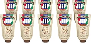 Jif Natural Squeeze Creamy Peanut Butter, 13 Ounces (Pack of 10), Smooth...