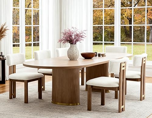 Miniatura 13 de Juego de 4 sillas de comedor, sillas de cocina y comedor, sillas de cocina tapizadas modernas, respaldo curvado, silla de comedor tapizada de lino