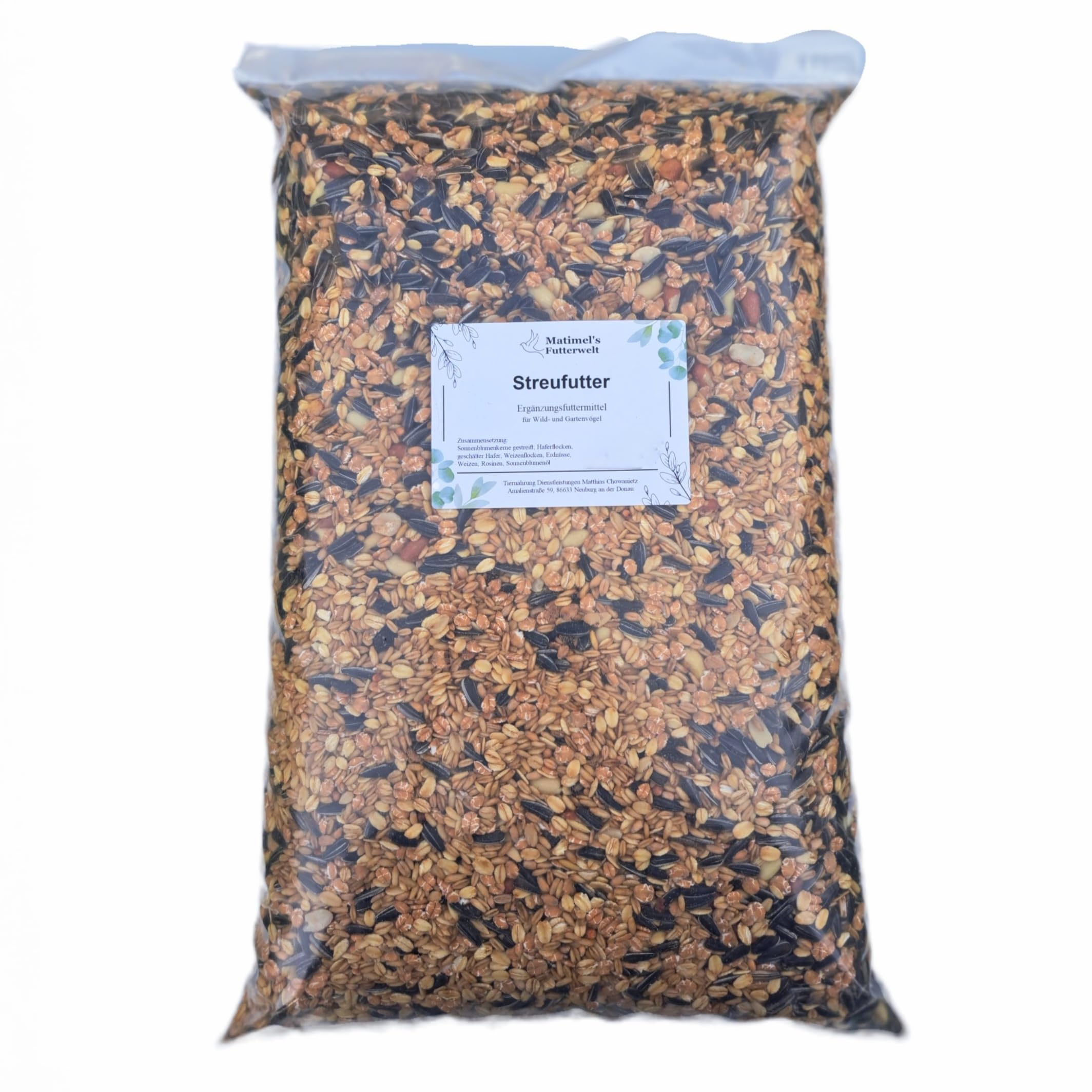 Streufutter für Vögel, Vogelfutter Premium Futterqualität (25 Kg)