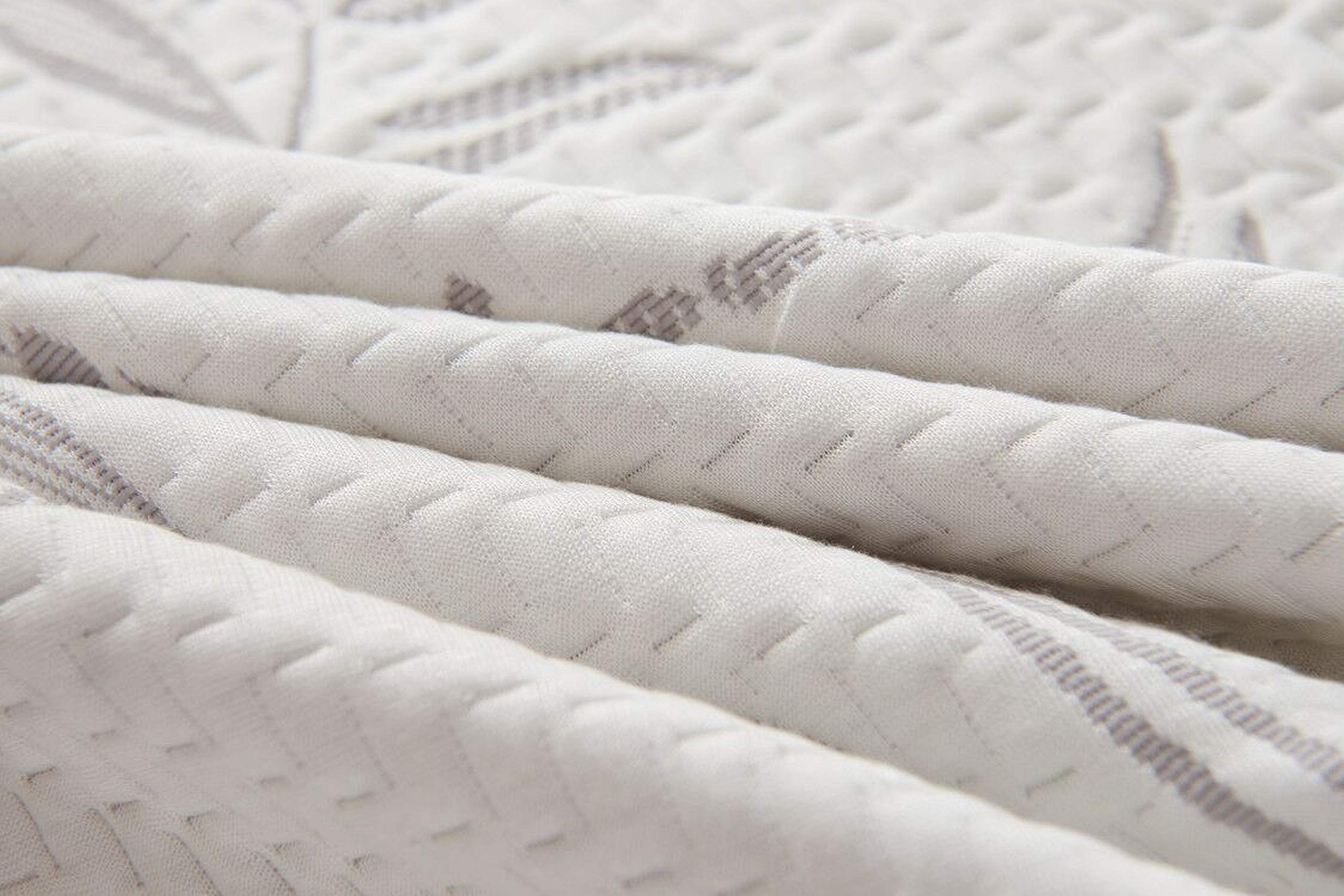 Elegant Comfort Premium Bamboo 100% wodoodporny ochraniacz - bezniklowy dopasowany pokrowiec na materac, hipoalergiczna oddychająca technologia Cool Flow, 40 cm głęboka kieszeń, pełna, szara