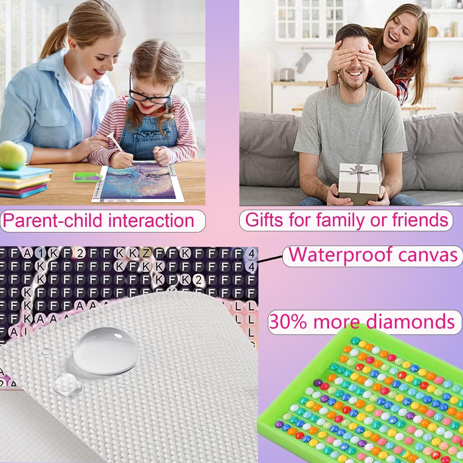 5D Diament Malarstwo Rzeźba, Krajobraz Diament Malarstwo Dla Dorosłych, DIY dla Początkujących i Dzieci Kryształ Rhinestone Ścieg krzyżykowy Haft Diament Pełny zestaw, Dekoracja ścienna do domu