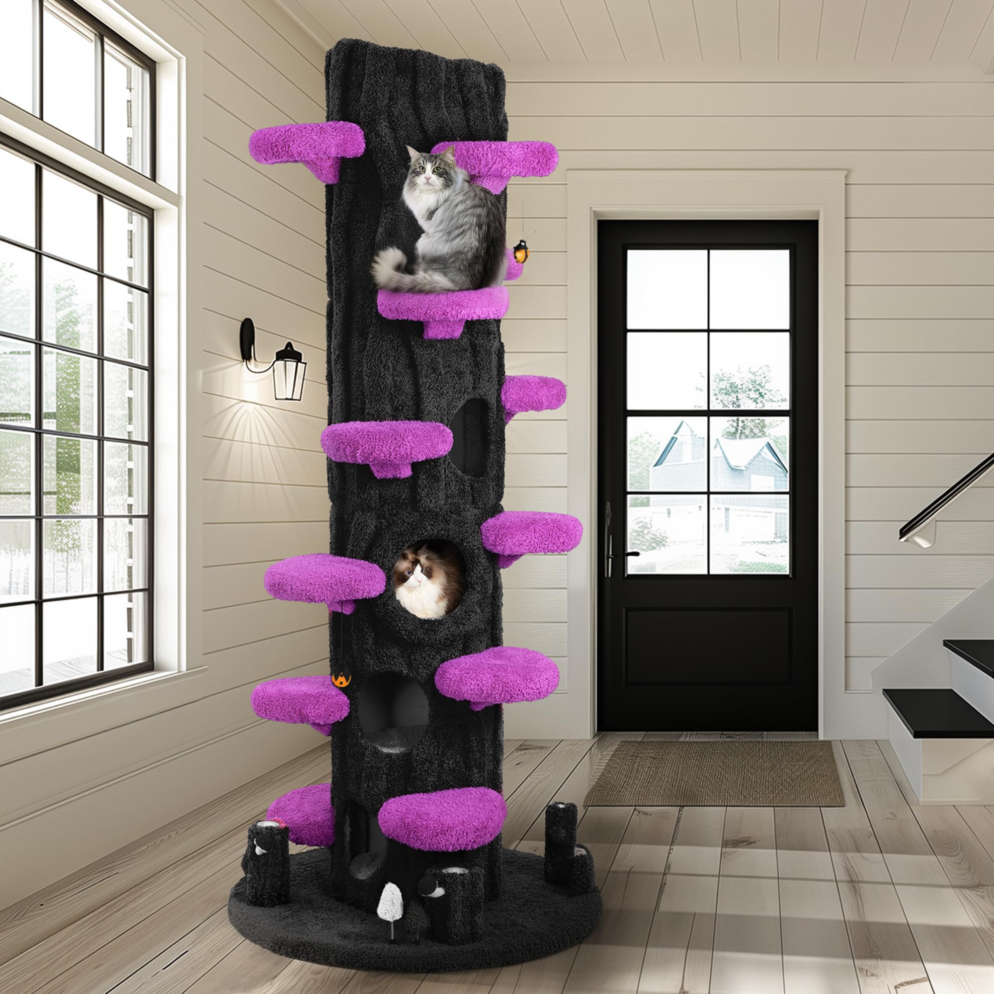 Luxury Cat Tree Tower for Indoor Cats,88.6