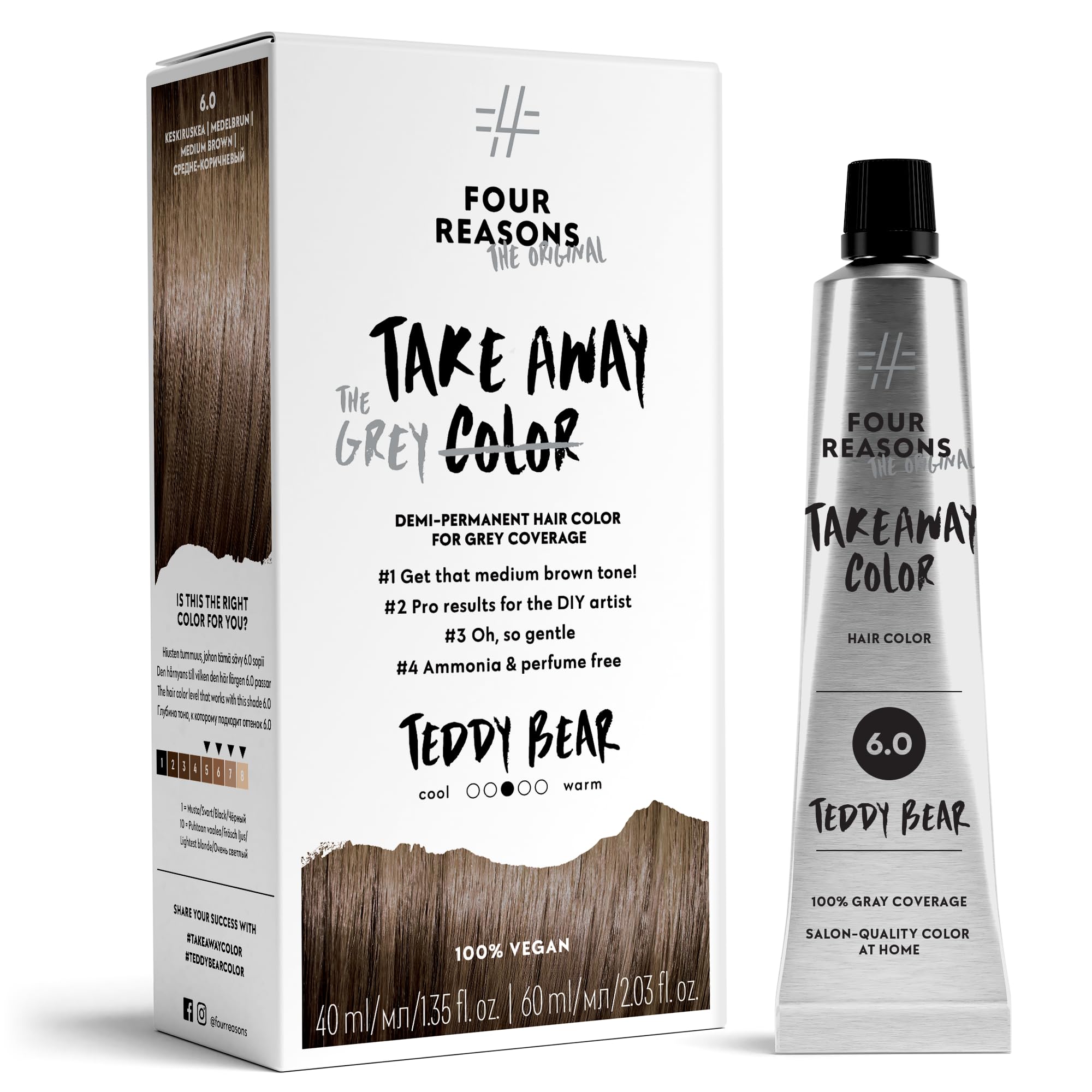 Amazon.com: Four Reasons Root Touch Up Hair Dye - Teddy Bear 6.0