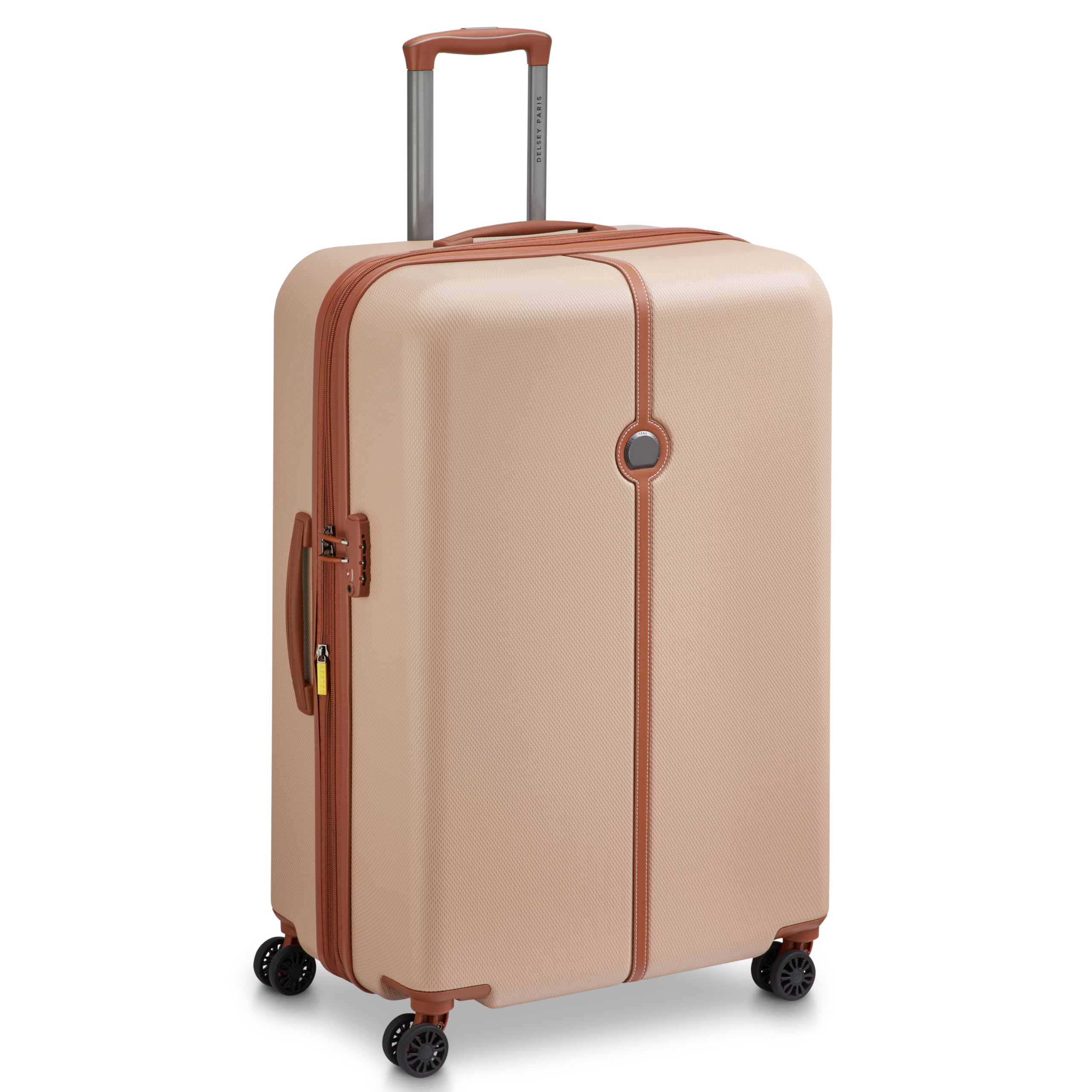 Lucette 76 cms Large Check-in ABS/Polycarbonate Hard Sided 8 Wheels and Expandable Spinner Suitcase/Trolley Bag for Travel with TSA Lock- Sand-image-47