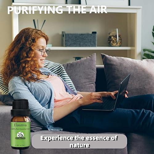 Miniatura 4 de Juego de aceites esenciales, 100% puro natural, 6 aromas, 0.0 fl oz cada uno, para aromaterapiafraganciaregalo, aceite de terapia de aroma (árbol de
