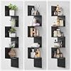 VASAGLE Corner Shelf, 5 Shelves wall Shelf, hanging Shelf, for kitchen, Bedroom, Living Room, study, office, Black LBC20BK