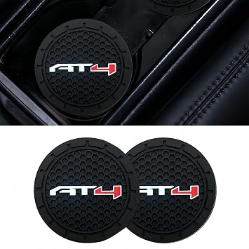 2Pcs Car Cup Holder Coaster for GMC Sierra Yukon Acadia AT4 Accessories Auto Anti Slip Cup Holder Insert Coaster Car Interior Accessories for AT4