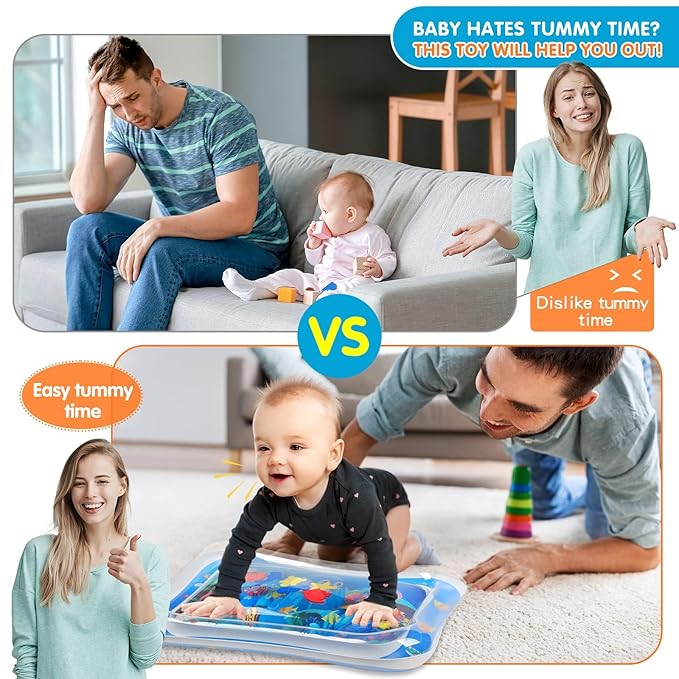 Infinno Alfombra Inflable Tummy Time para Bebés 3-24 Meses miniatura 3