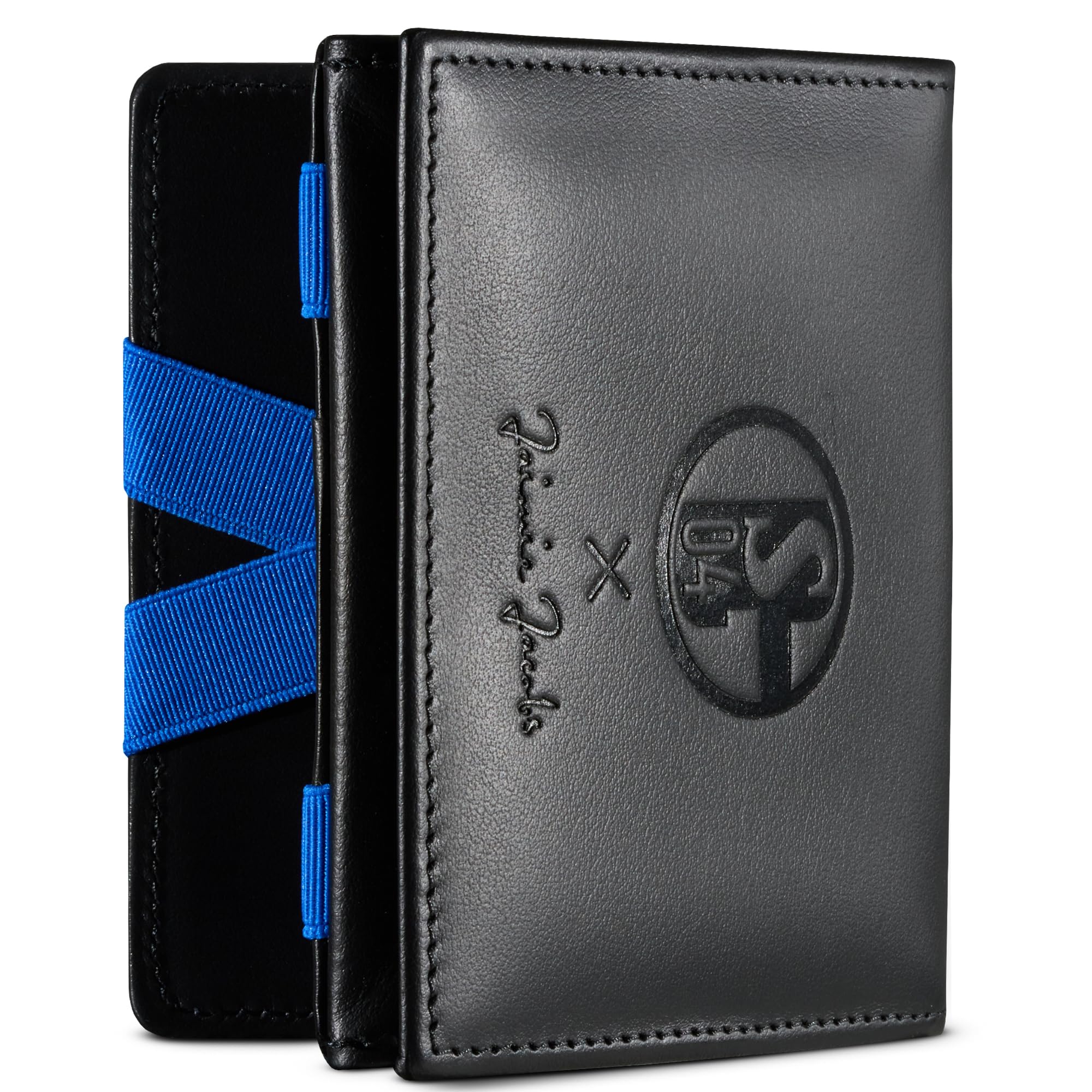 Jaimie Jacobs FC Schalke 04 X Flap Boy Magic Wallet Geldbeutel aus Leder S04 Fanartikel (Mit Münzfach)