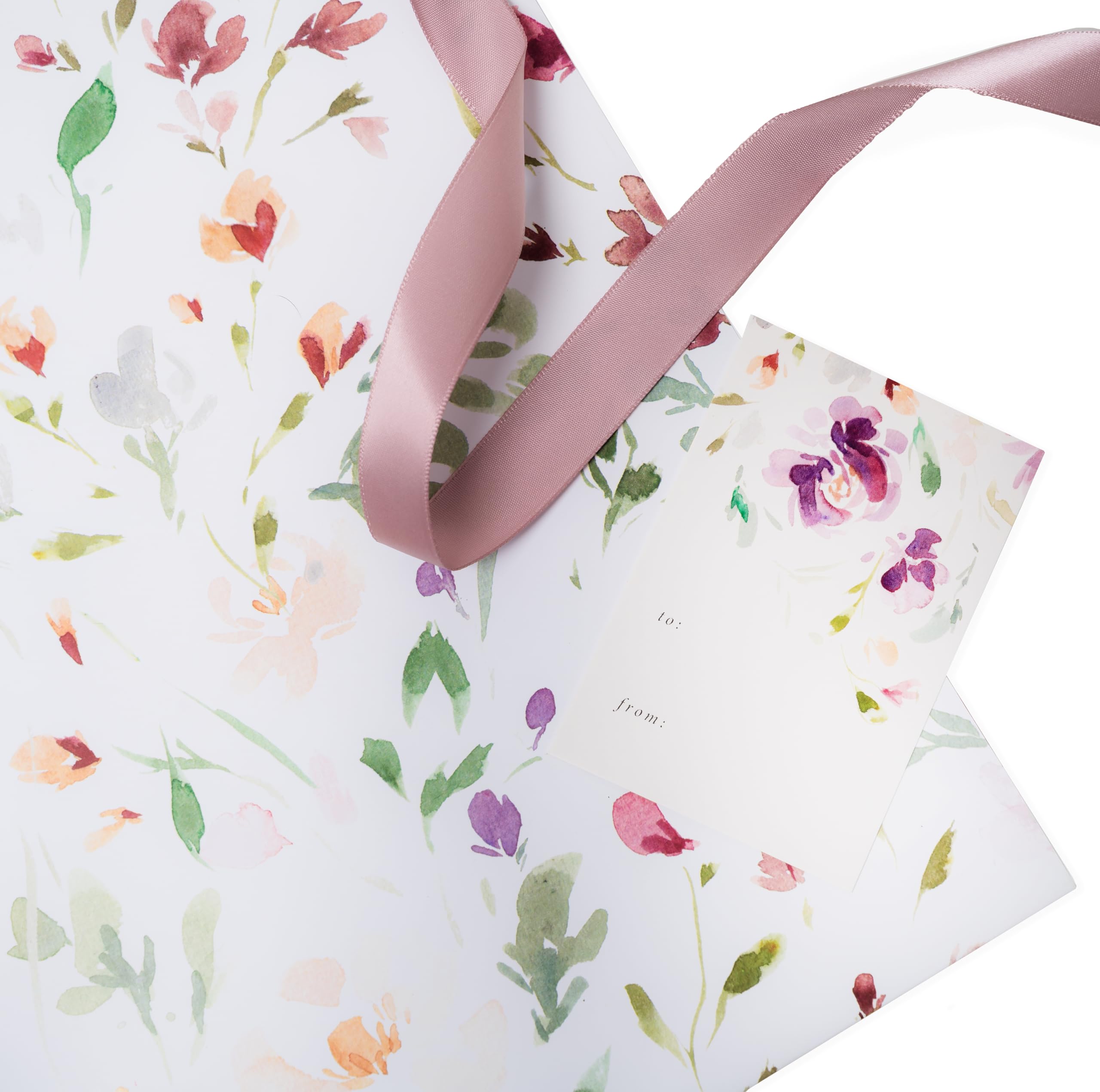 Itsy Belle Studio Fall Wedding Wrapping Paper and ribbon set with tags - Fall wrapping paper, Purple Flower wrapping paper sheets, Boho Baby Shower wrapping paper birthday girl, Fall Bridal Shower