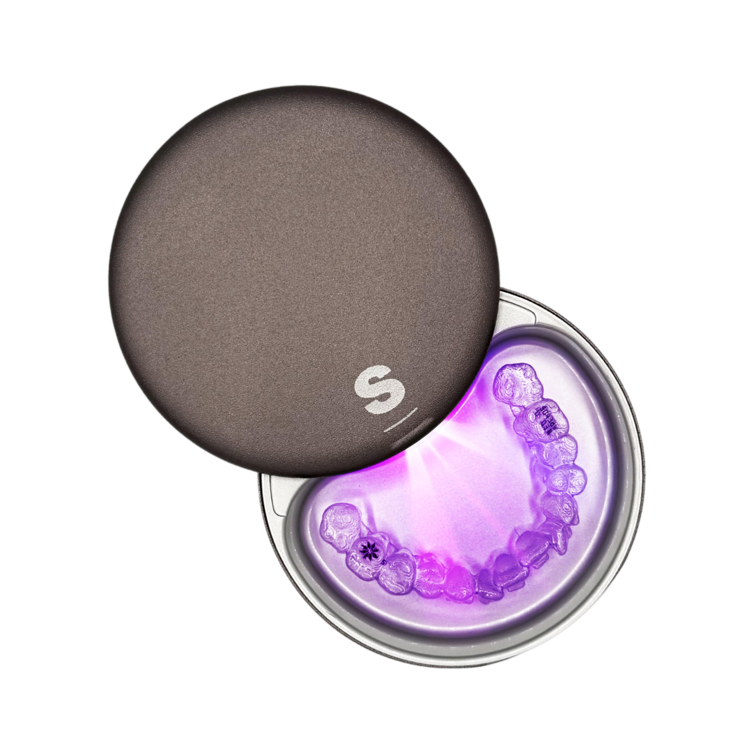 Sonic Go Aligner & Retainer Case – Funda seca portátil con luz para alineadores y retenedores transparentes - Sin agua, sin tabletas, sin remojo - Carcasa de aluminio, USB-C, batería de 2 meses