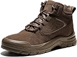 Furuian Bottes d'orteil en acier pour hommes Femmes Confortable Bottes de travail léger pour hommes résistant à la glissade Haut acier orteil de sécurité Chaussures Poncture Proof Indestructible