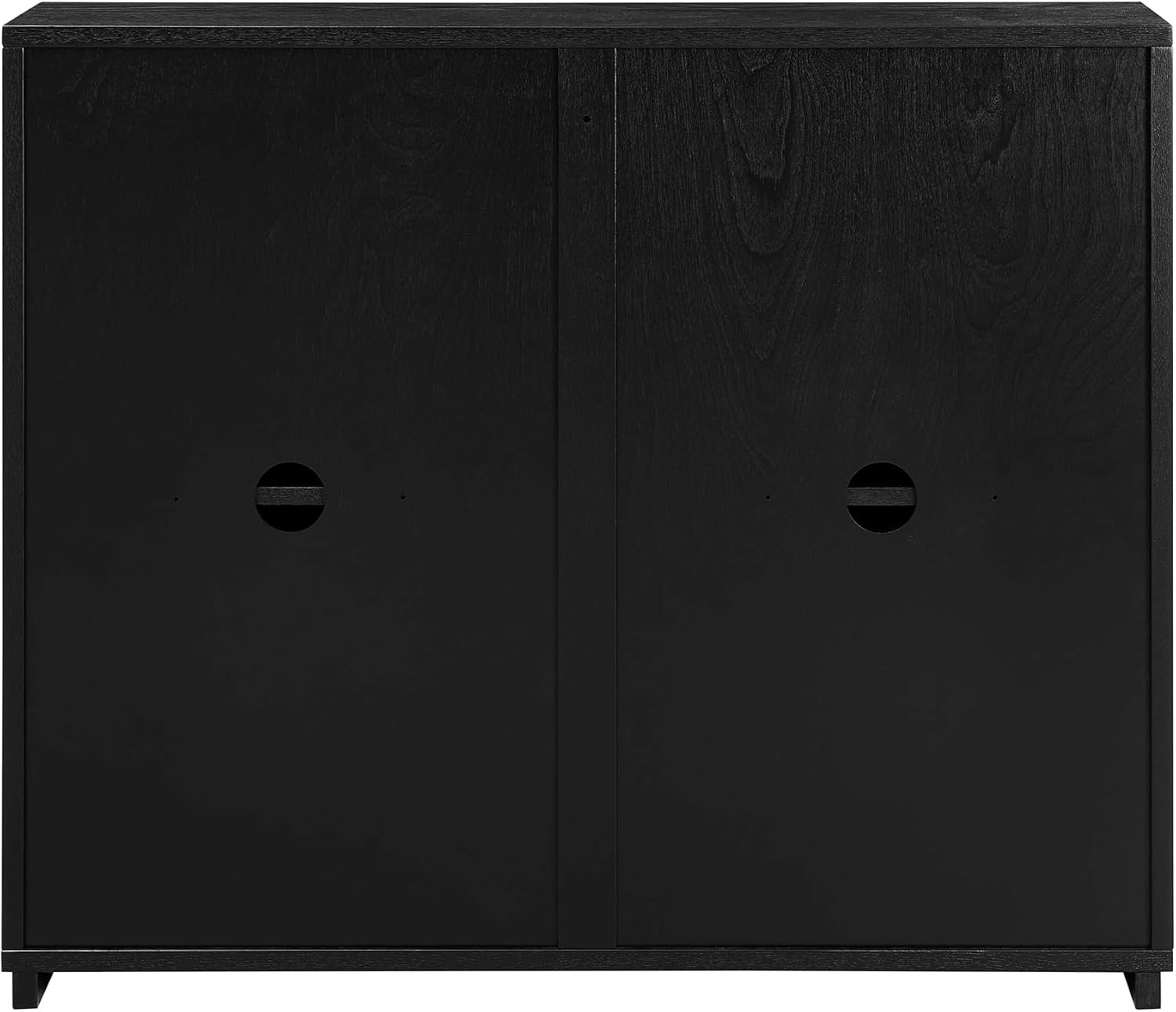Mid Century Modern V-Shape Storage Cabinet, Buffet Cabinet with Storage, Narrow Side Cabinet for Living Room Entryway Hallway Kitchen, Coffee Bar (Black)