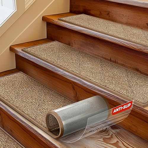 MBIGM Alfombra de 8 x 30 pulgadas (paquete de 15)  Alfombra de seguridad antideslizante con felpa suave y cómoda  Camino de interior antideslizante