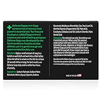 Vista 6 de Defense Soap Jabón de barra de árbol de té natural, paquete variado de 3 barras, original, menta, avena