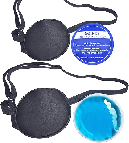 Miniatura 10 de GELMAY Parches de hielo para ojos fríos y calientes para estrabismo ojos hinchados perezosos, parche de seda pura para ojos médicos después de