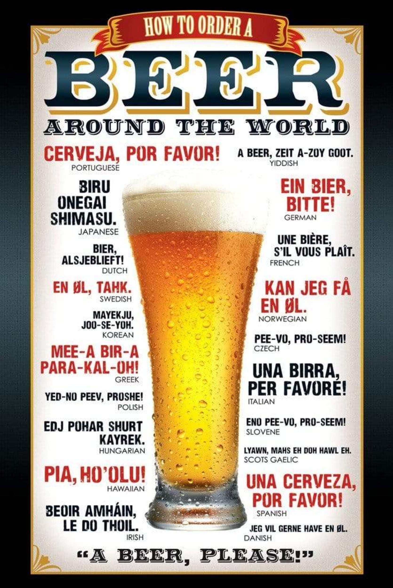 Beer : How to Order Around The World - Maxi Poster 61 x 91.5 cm new and sealed